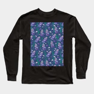 Lavender Fields Pattern, Dark Long Sleeve T-Shirt